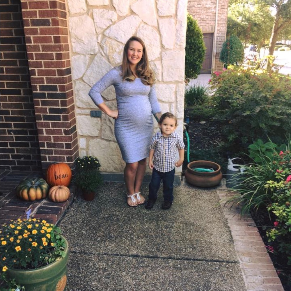 Grey 3/4 sleeve maternity